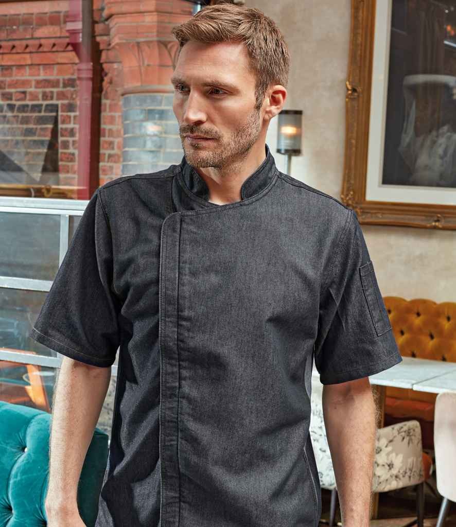 Kustom Kit Long Sleeve Mandarin Collar Shirt - Fire Label