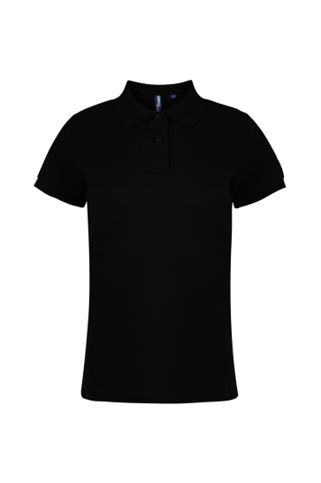 Ladies Black Fitted Polo Shirt