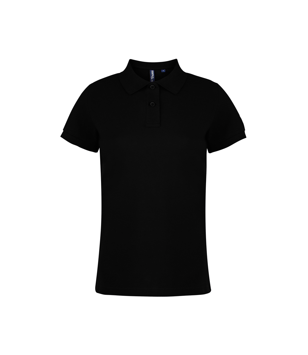 Ladies Black Fitted Polo Shirt